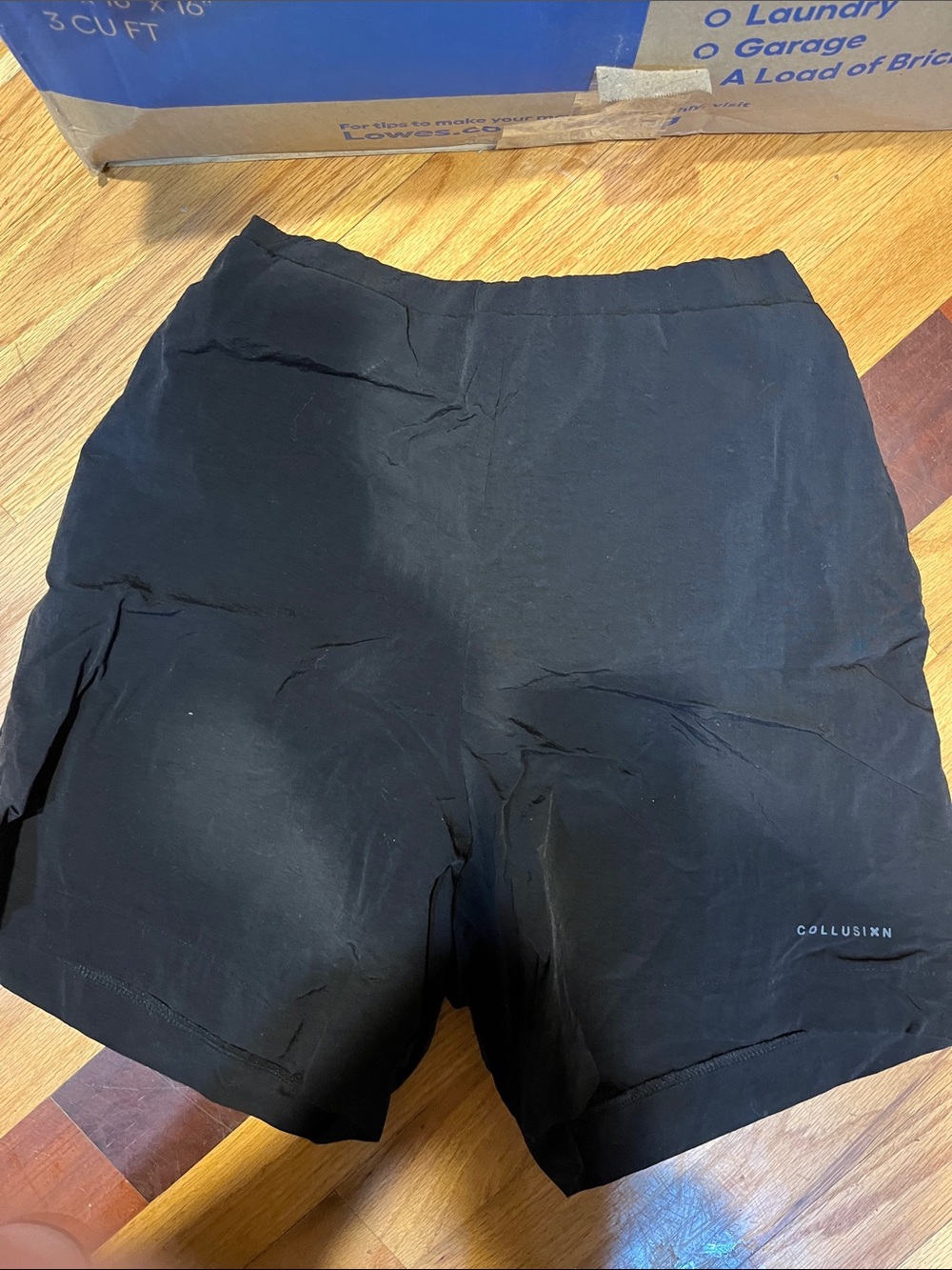 Collusion Black Athletic Shorts